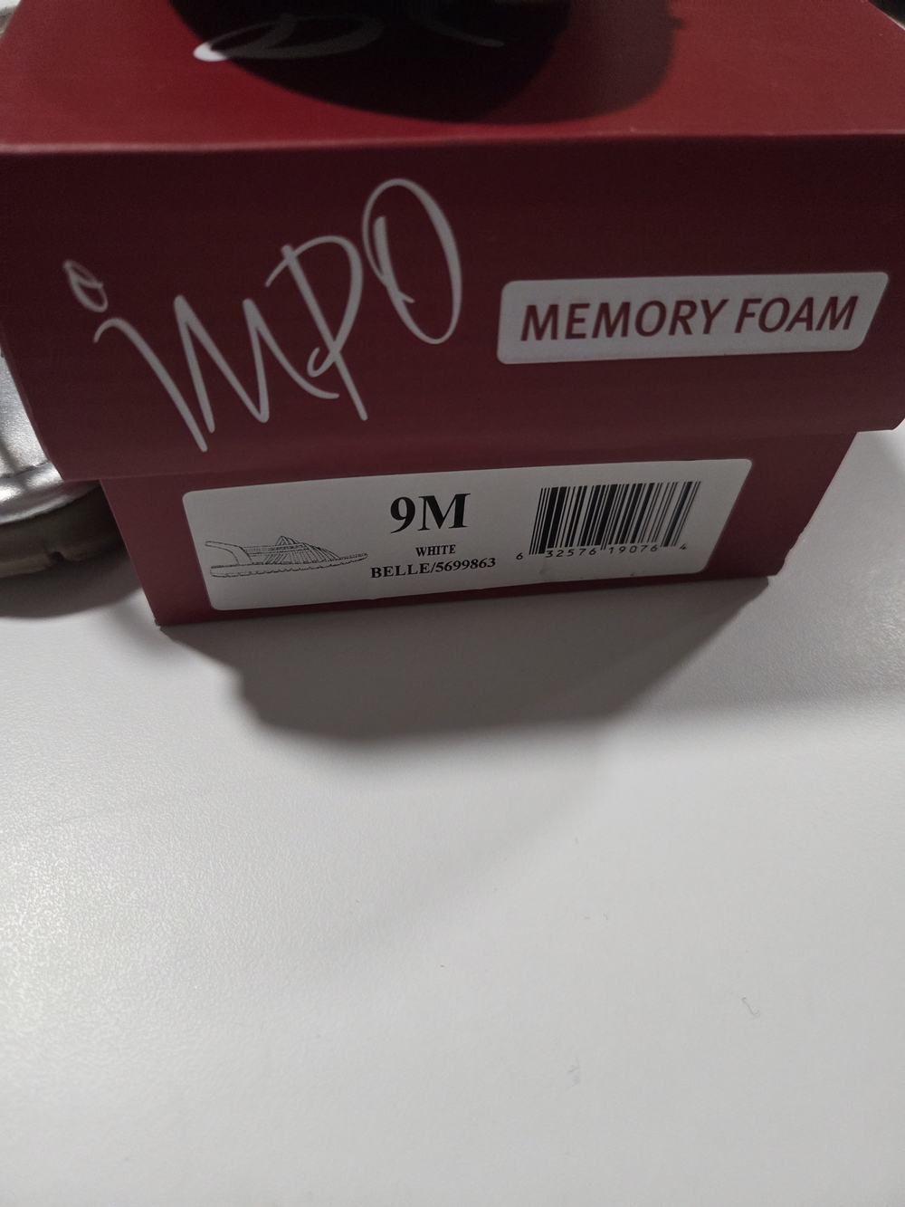 IMPO Memory Foam Women's White Sandals Size 9